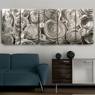 Modern Silver Abstract Fine Metal Wall Art Decor Symphonic Voices By 