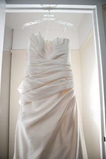 pronovias genova satin wedding dress size 12