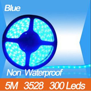 New Blue 3528 SMD LED Flexible Strip Tape lights 5M/300 leds