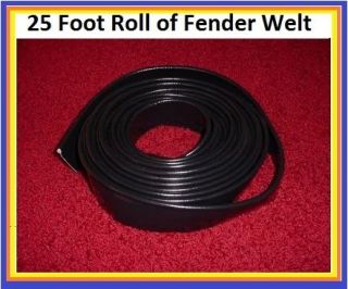 Fender Welt 25 Roll 3/16 Bead Black Fenderwelt Hot Rod Rat Rod 