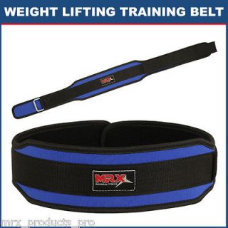 Newly listed Weight Lifting Belt Blue Wide Gym Training Back Support 