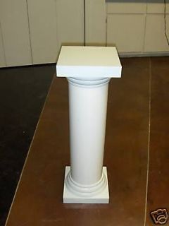 wedding column pedestal with display top 2 white display column