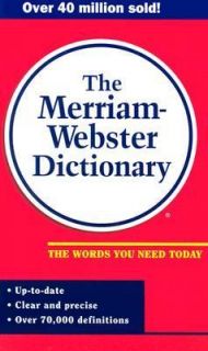 The Merriam Webster Dictionary by Inc. Staff Merriam Webster 1997 