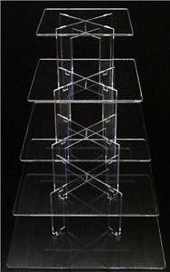 Newly listed 5 TIER SQUARE ACRYLIC CUPCAKE PARTY WEDDING CAKE STAND