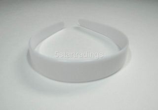   Headbands 1 Wide No Teeth White Color Wholesale Lot Craft Material