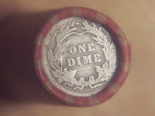 UNSEARCHED INDIAN HEAD / WHEAT CENT PENNY ROLL SILVER BARBER DIME 