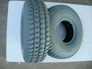 KNOBY WHEELCHAIR TIRES SIZE 3.00 4 (10x 3) WITH INNER TUBES NEW.
