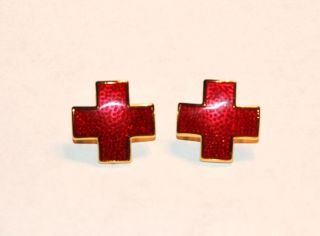 nurse s red cross collar pin set 