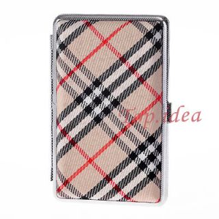 NEW XMAS GIFT BLACK RED YELLOW PLAIDS SMALL SIZE CIGARETTE BOX CASE 