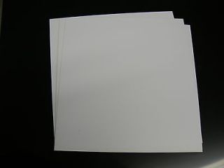 WHITE STYRENE POLYSTYRENE PLASTIC SHEET .020 THICK 6 X 6 LOT OF 10 