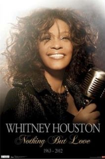 whitney houston poster nothing but love 22x34 music time left