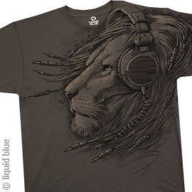 PLUGGED IN LION DJ AMPED WILD CAT HEADPHONES MUSIC ROCK AND ROLL ROAR 