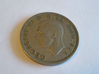 1947 half crown coin w georgivs on front time left