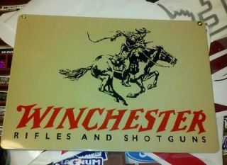 winchester shotguns and rifles metal sign  19