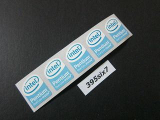 Pcs Intel Pentium Dual Core Sticker 19mm x 24mm (Desktop Size)