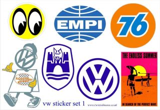 VW Sticker set 1 ideal for camper beetle bug rat indoor outdoor