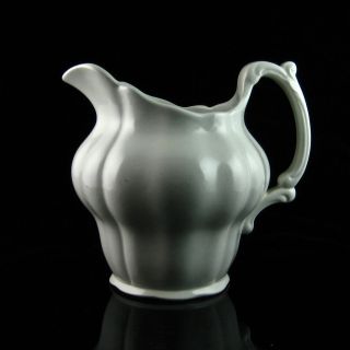 Sweet All White English Staffordshire Pitcher or Jug Scalloped Edges 