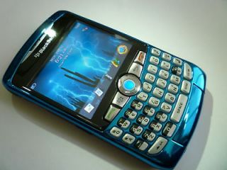 IRIDESCENT BLUE BLACKBERRY CURVE 8320 NEW COLOR WORKS ON ANY SIM CARD 