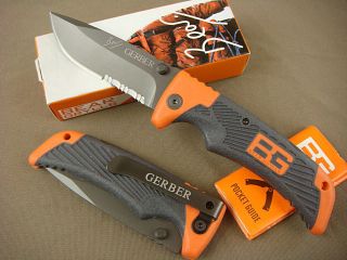 GERBER Bear Grylls Drop Point Knife Folding k126F Outdoor Caping 