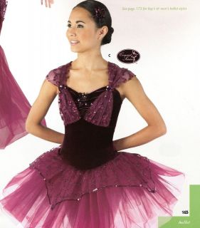 NEW IN PACKAGE COSTUME WOLFF FORDING BALLET PAGEANT WINE TULLE ORGANDY 