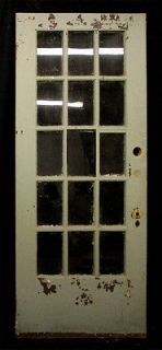 32x80 Antique Pine French Exterior Entry Door Wavy Glass Lites 