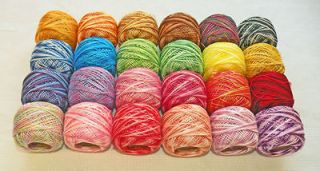 24 anchor variegated pearl 100 % cotton floss thread lot