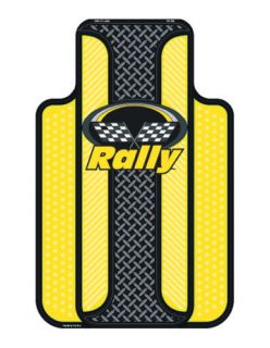 auto truck custom floor mats rally design yellow time left