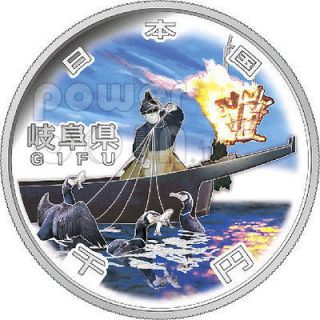 GIFU 47 Prefectures (9) Silver Proof Coin 1000 Yen Japan Mint 2010