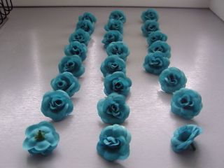 24 x teal rose bridal fl orist corsage craft bouquet
