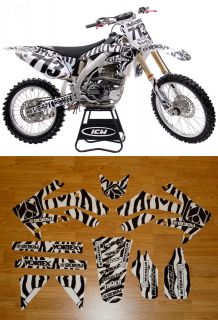 2004 2009 HONDA CRF 250 Zebra Motocross Graphics Dirt Bike Graphics 