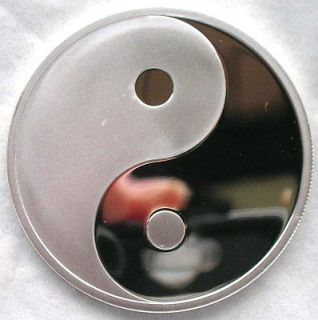 Mongolia 2007 Empire Ying&Yang 100 Tugrik Silver Plated Coin,Proof