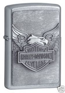 Zippo Harley Davidson Eagle Lighter,Emblem​, Street Chrome, Low 
