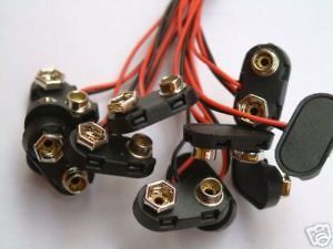 20pcs 9 v 9v snap on battery clip connector kit