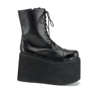   Platform Emo Goth Frankenstein Shoes BLACK Boots Size 8 9 10 11 12 13