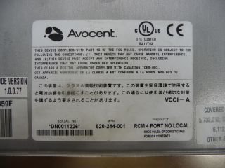 Avocent DSR4160 16 Port KVM Over IP Switch 520 244 001 10 100Mbps DSR 