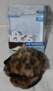 New 180s Women Ear Muffs Warmer Vail Faux Fur Leopard Brown Velvet 