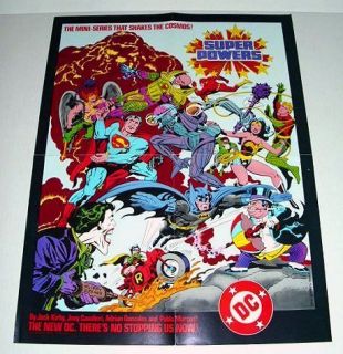 1980s Kirby JLA Superpowers Poster 1 Batman Superman Wonder Woman 