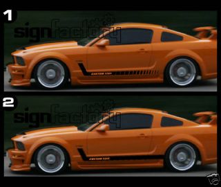 2005 2009 Ford Mustang Custom Side Stripe Decals GT