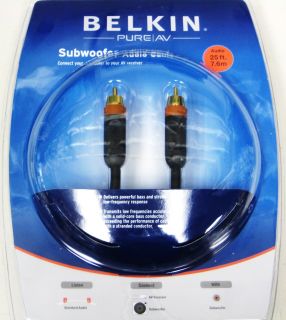 Belkin PureAV AV20500 25 25 ft Subwoofer Audio Cable