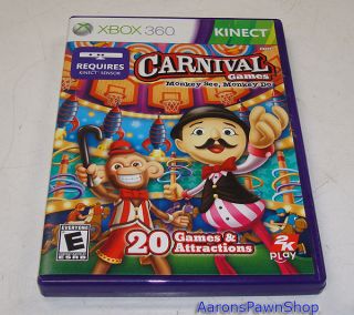 Carnival Games Monkey See Monkey do Xbox 360 2011 Requires Kinect Used 