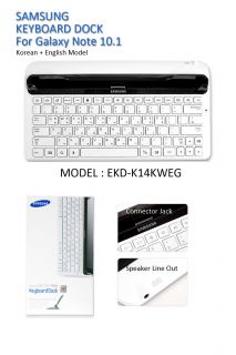 Genuine Samsung Keyboard Dock for Galaxy Note 10 1 White EKD K14KWEG 