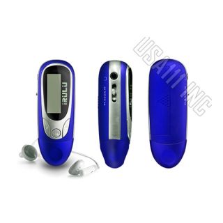 New 4GB USB  Player Blue Bundle 4PCs AAA 3A Batteries + Charger 