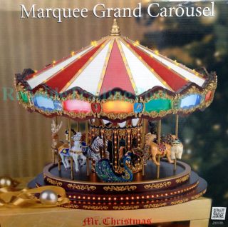NEW 2012 Mr. Christmas Animated Musical 16 Marquee Grand Carousel 