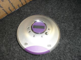 Durabrand Portable CD Player Model 565 Purple Silver Circle