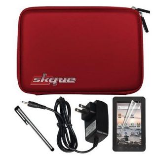   Case Bag+Wall Charger+LCD Film+Stylus Pen For Coby Kyros MID7012