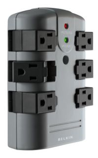 new unopened belkin pivot 6 outlet wall mount surge protector