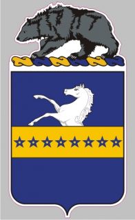 AR 2082 8th Cavalry Calvary Regiment COA Army Military Bumper Sticker 
