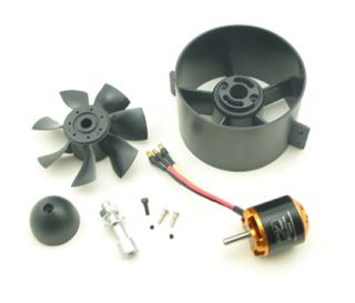 Flyfly 92mm Ducted Fan Unit FF3 308 1500KV Motor for 90mm EDF Jets 
