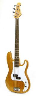 Crestwood PB970 4 String Electric Bass Guitar Natural