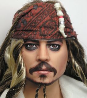OOAK Johnny Depp Jack Sparrow Barbie Doll Art Repaint by Pamela Reasor 